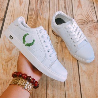 Giầy thể thao nam trắng full logo bông lúa xanh( Chất Store )
