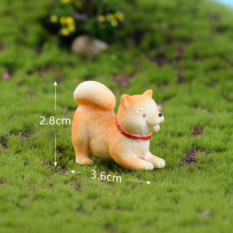 Phụ Kiện Tiểu Cảnh - Chú Cún Chó Shiba Trang Trí Chậu Cây, Sen Đá, Cây Cảnh Bonsai