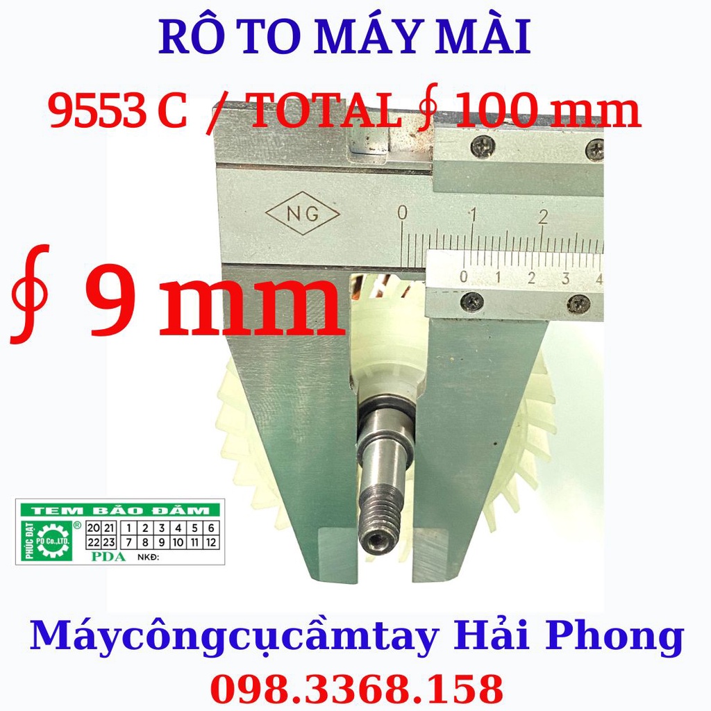 RÔ TO máy mài TOTAL Ф100 ~ GEOX Ф100 ... § Mod. 9553 C Ф32 mm