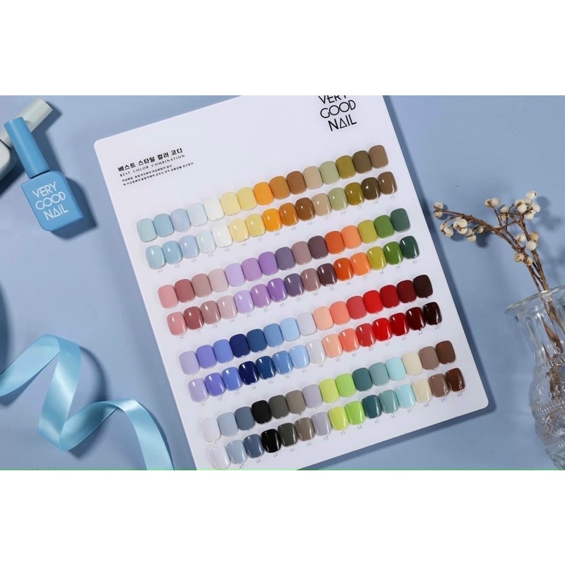 Sét sơn gel very good nail 60 màu trend 2021  “tặng cặp base Top + bảng màu