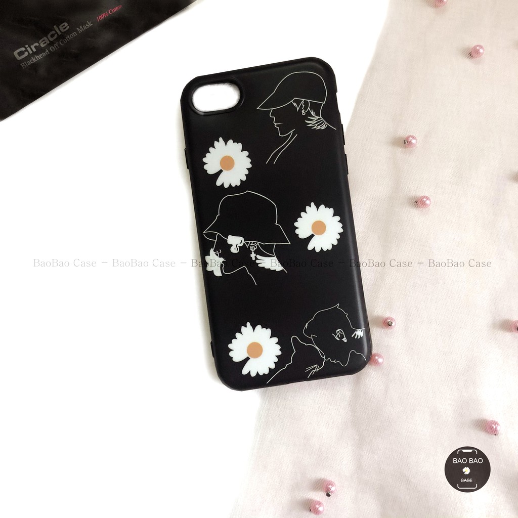 Ốp Iphone IMD Dẻo Cúc Cô Gái Đen