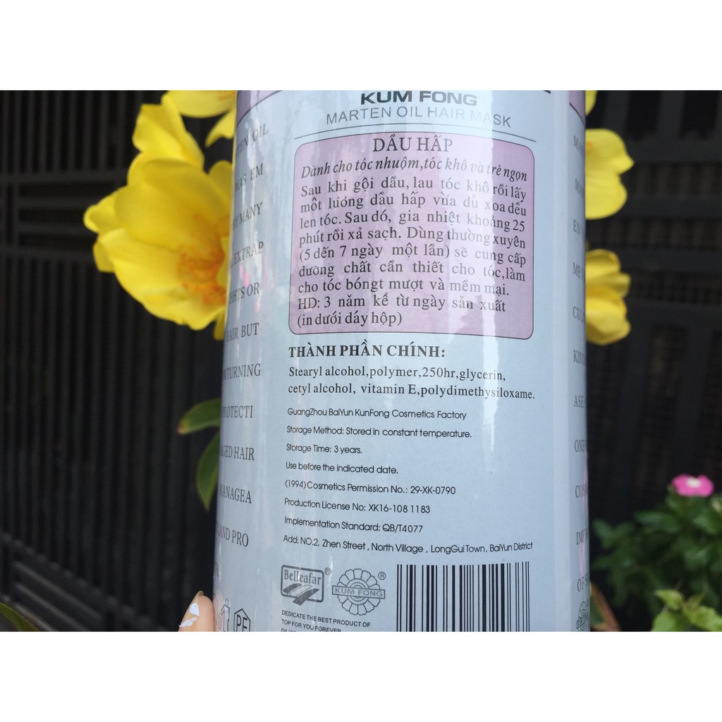 Hấp dầu hiệu con gấu KUM FONG dành cho tóc nhuộm 1 kg