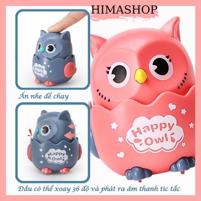 Đồ Chơi Cho Bé Chim Cú Mèo Chạy Cót HIMASHOP H001 Vui Nhộn Đáng Yêu