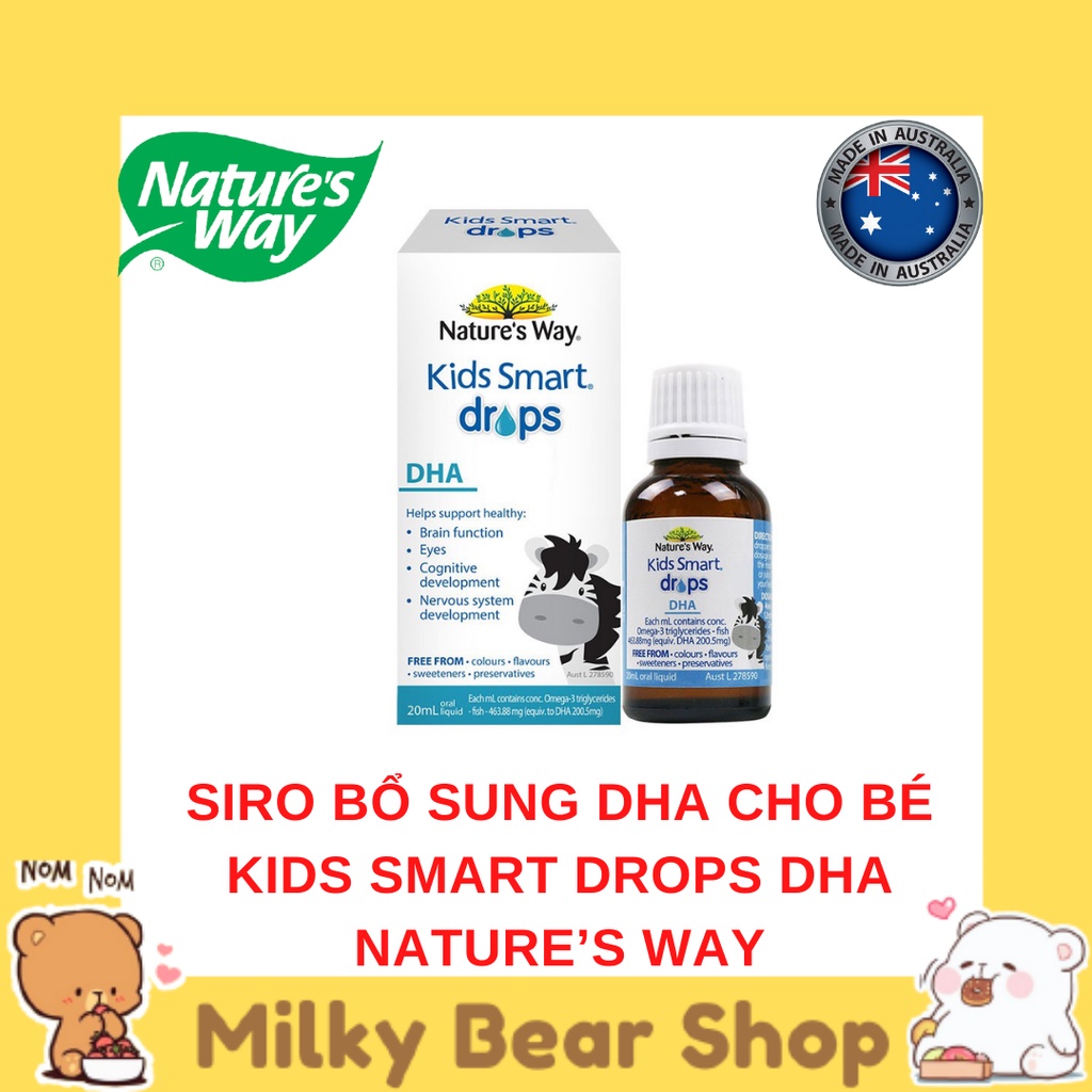 SIRO BỔ SUNG DHA CHO BÉ KIDS SMART DROPS DHA NATURE'S WAY 20ML
