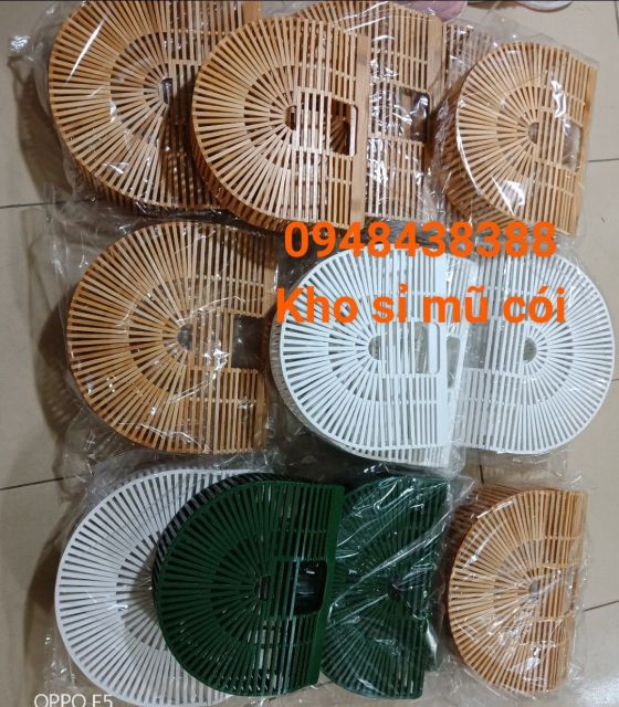 Túi cói Vầng trăng nan tre siêu hot