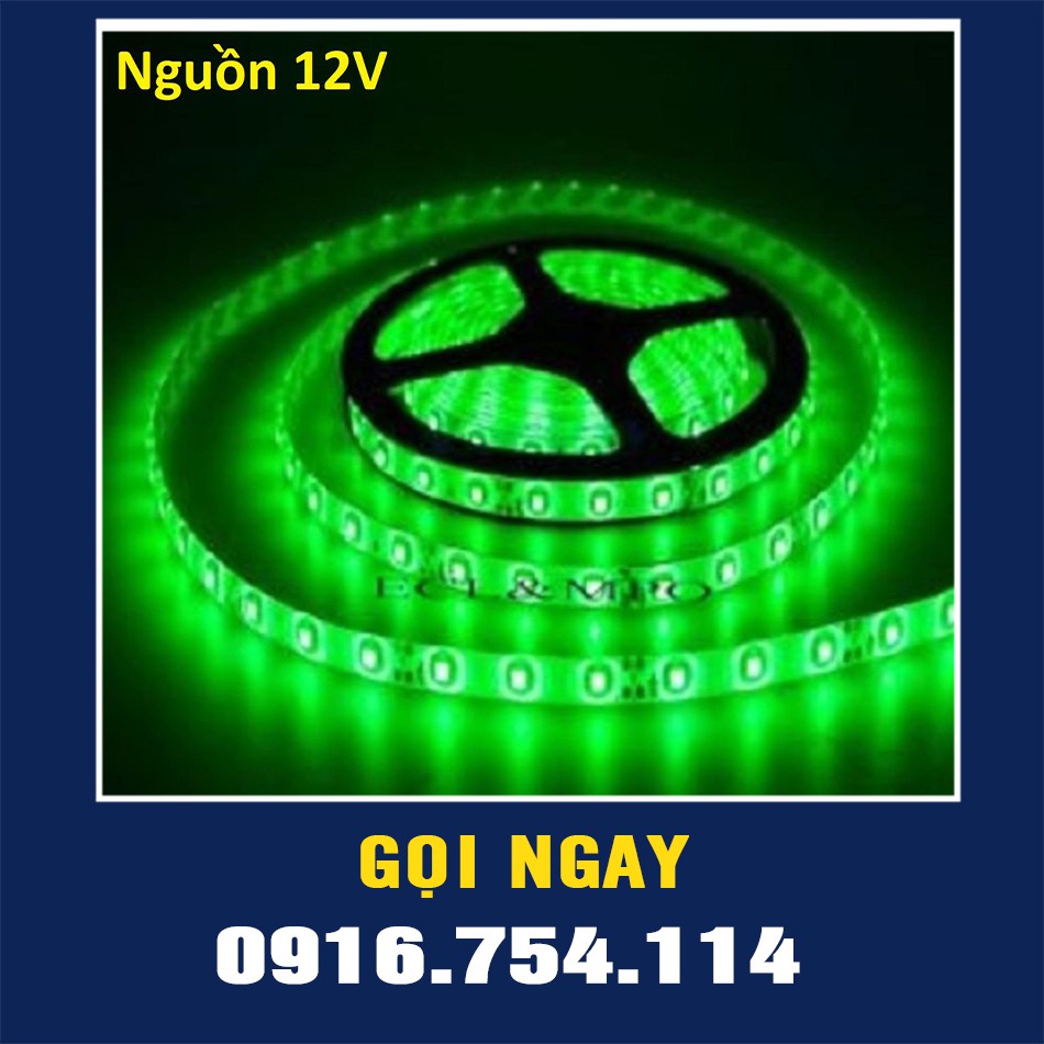 [GIÁ HỦY DIỆT]Cuộn Led dây dán 5m 5050 có keo đơn màu Xanh Lá Cây