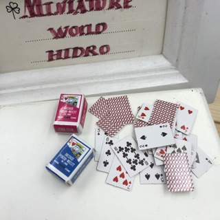 Bộ bài Tây poker siêu mini tí hon. Mô hình bộ bài Tây poker