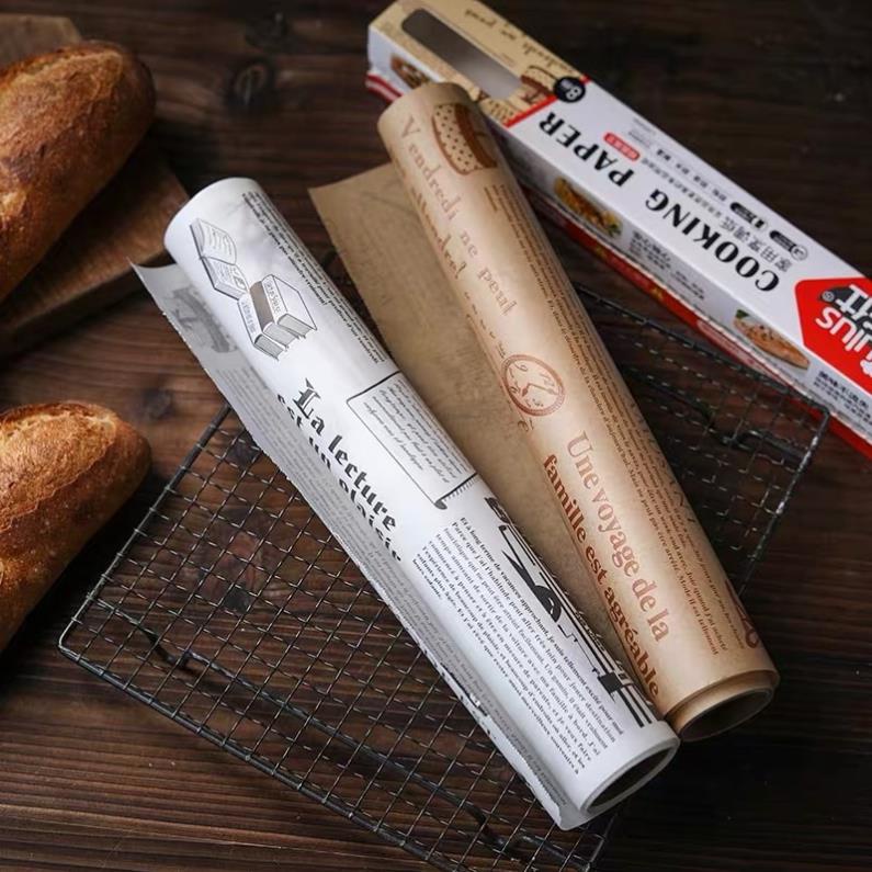 Giấy nến gói bánh, lót nồi chiên không dầu in hình giấy báo dài 10 met ( tuyển khách sỉ)