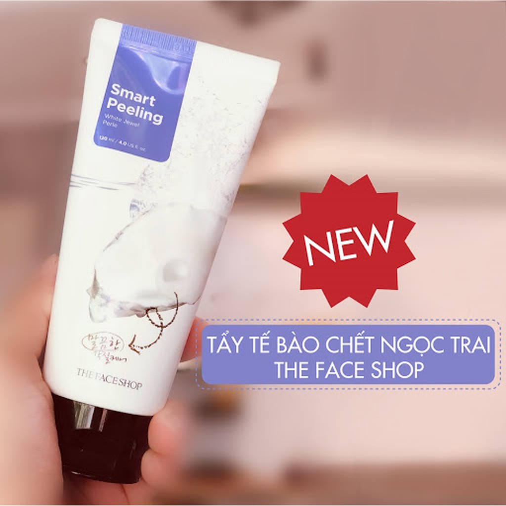  [Chuẩn Auth] Tẩy tế bào chết ngọc trai The Face Shop Smart White Jewel Peeling 120ml