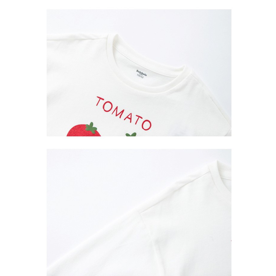 (3-7 tuổi) Áo phông tomato tay dài Balabala dành cho bé gái màu trắng và hồng 21003200105