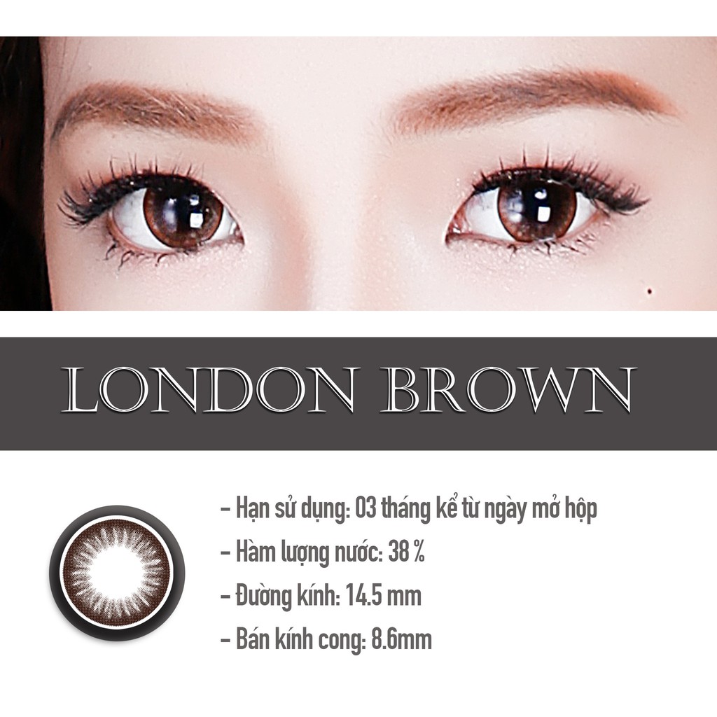 [Mã INCU50 giảm 50K đơn 250K] Kính áp tròng màu dùng 3 tháng Eye Secret Contact Lens - LONDON BROWN