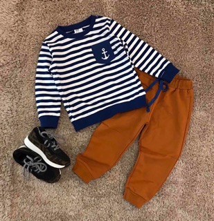 Bộ nỉ mỏ neo H&M cho bé trai
