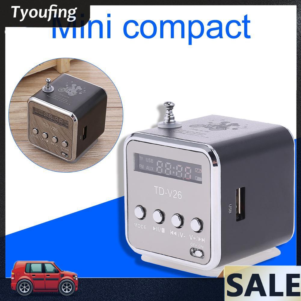 Loa Mini Kỹ Thuật Số Td-V26 Hỗ Trợ Thẻ Nhớ Tf