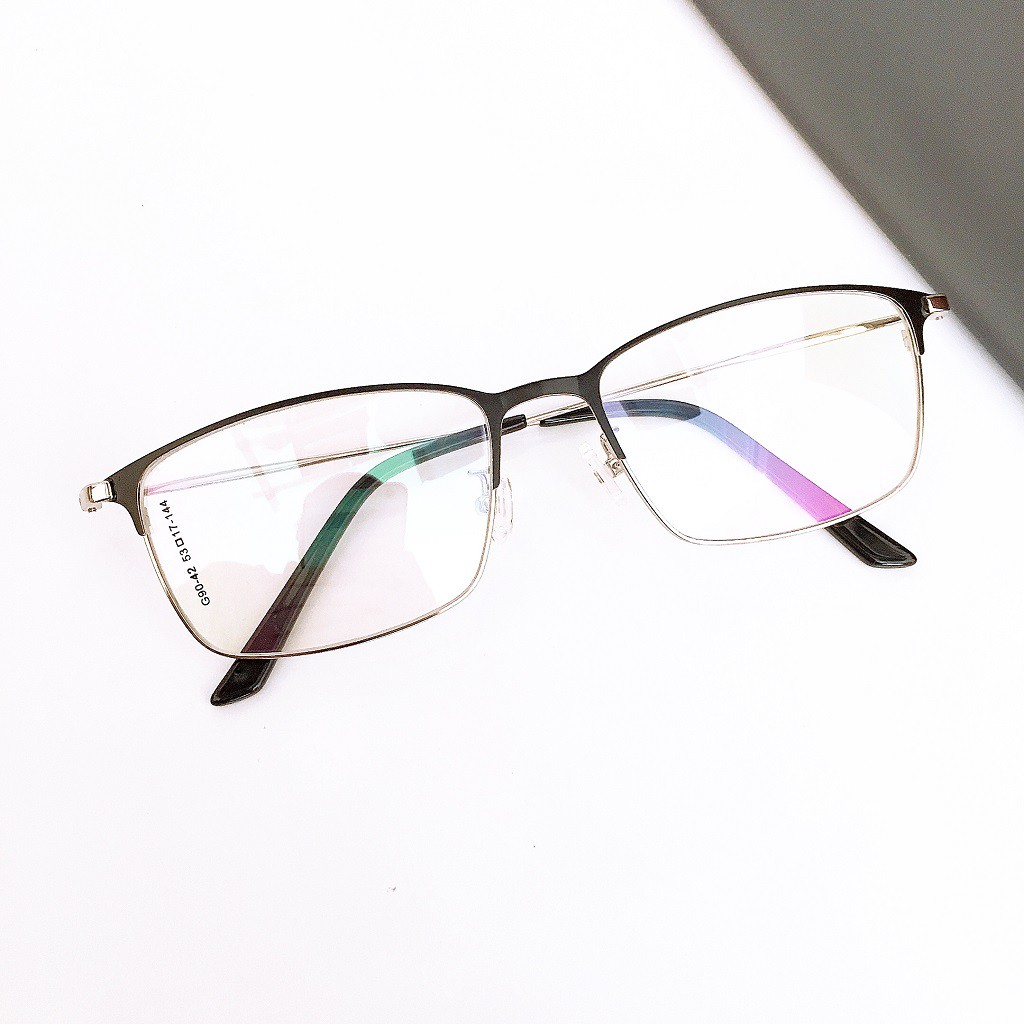 [Mã SKAMCLU7 giảm 10% cho đơn từ 0Đ] Gọng Kính kim loại vuông G90-42 nhận cắt mắt viễn, loạn, cận | BigBuy360 - bigbuy360.vn