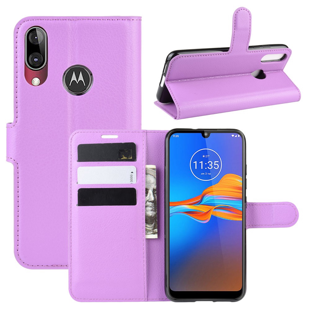 Bao Da Nắp Gập Từ Tính Phong Cách Vintage Kèm Giá Đỡ Cho Motorola Moto E4 E5 E6 Plus Moto E5 Play Go