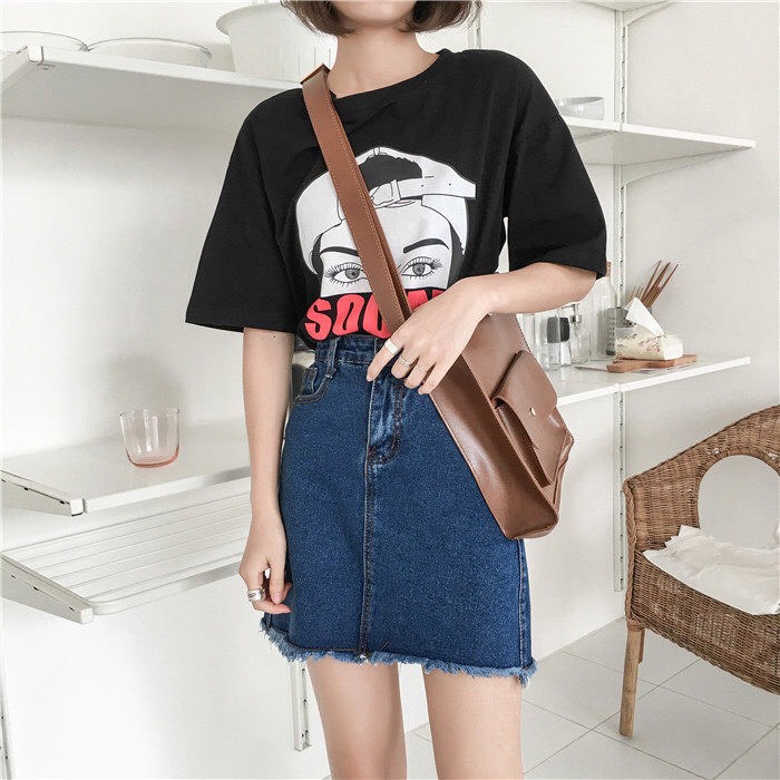 Váy Jeans Cạp Cao Tua Gấu | BigBuy360 - bigbuy360.vn