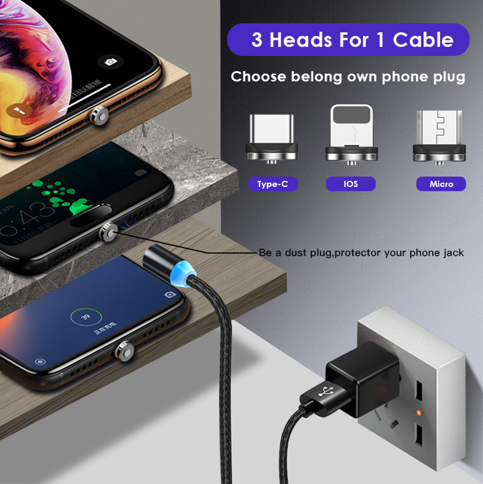 Cáp Sạc Nhanh Cổng Cắm Usb Loại C Có Đèn Led Cho Iphone 11 Pro X Samsung Android
