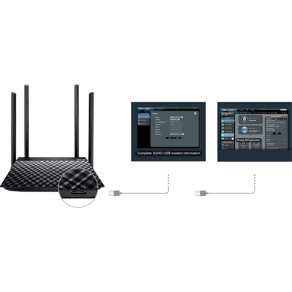 [Mã ELTECHZONE giảm 5% đơn 500K] Router Wifi ASUS RT-AC1300UHP | WebRaoVat - webraovat.net.vn