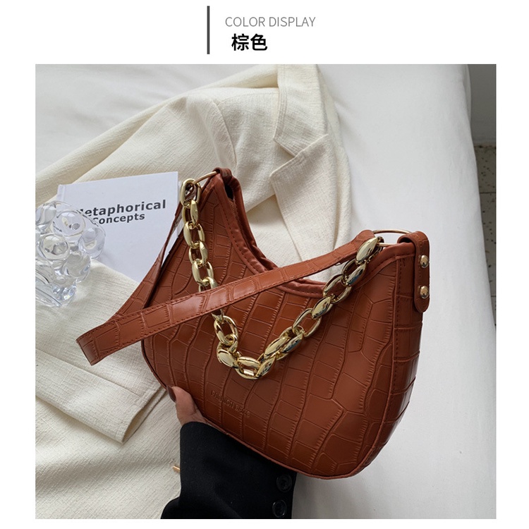 Túi Đeo Vai/Đeo Vai Màu Trơn Mẫu Mới 2022 Sức Chứa Lớn Cho Nữ