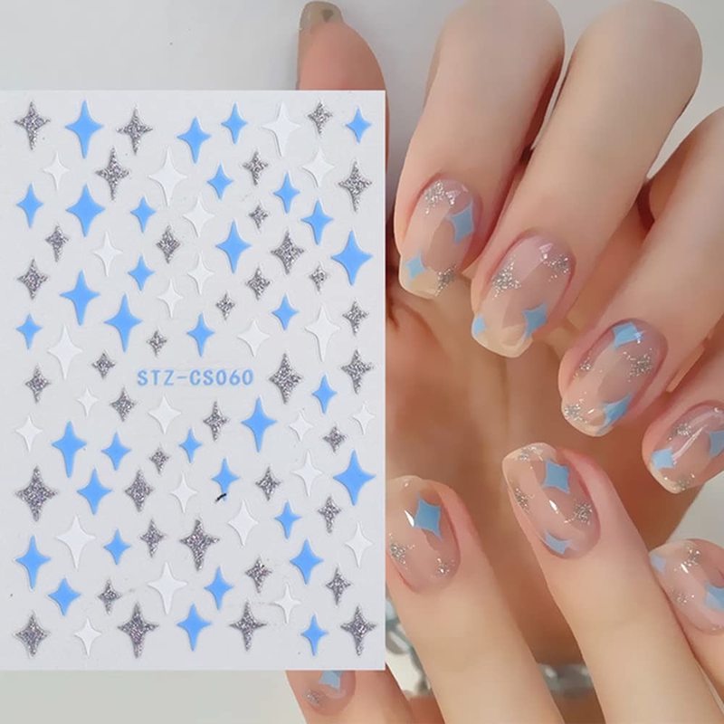 [Hàng mới về] Miếng dán trang trí móng tay 3D màu đen nhiều họa tiết hình tự chọn