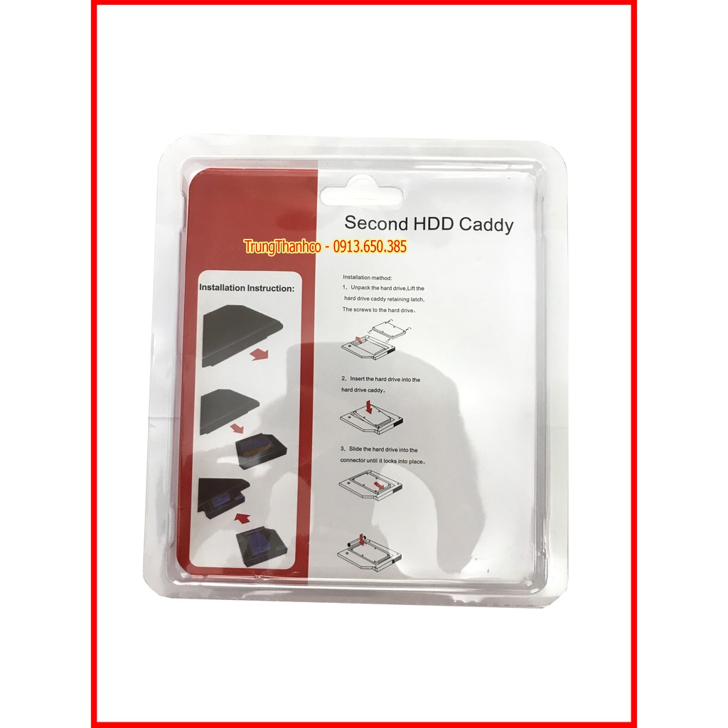 Caddy Bay Dày 12.7mm chuẩn SATA3 Cho Laptop