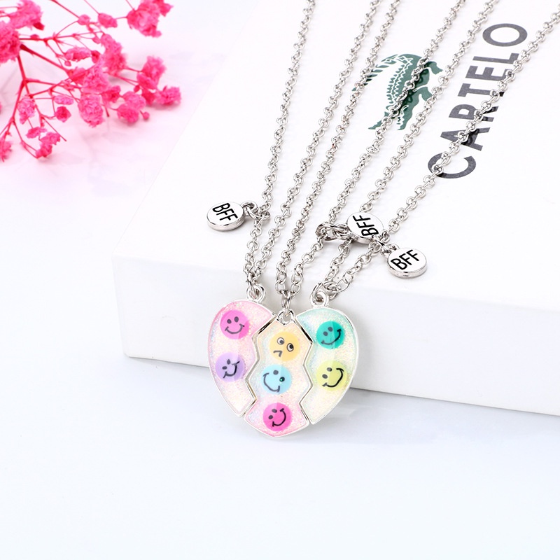 Set 3 Vòng cổ Nam Châm Hình Mặt Cười Dễ Thương