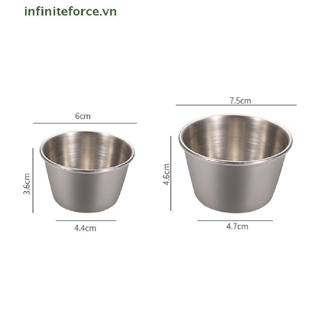 Set 2 Cốc Đựng Nước Sốt / Cà Chua / Salad Bằng Thép Không Gỉ Tiện Dụng