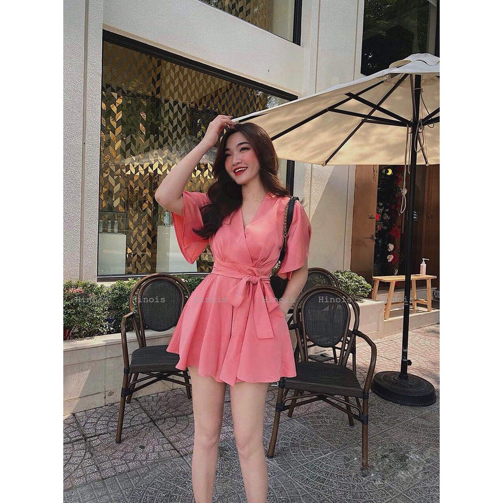 Đầm Dạng Jumpsuit Dây Buộc Eo Tôn Dáng,  Chất Liệu Lụa Mango Siêu Sang Xịn Mịn [238]