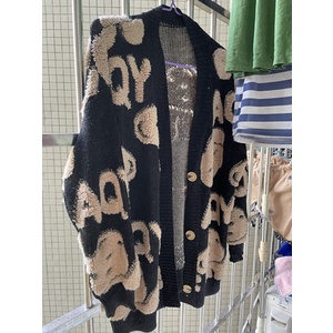 Hàng Sẵn_ Áo khoác len cardigan họa tiết gấu nhỏ phong cách Hàn Hadu shop