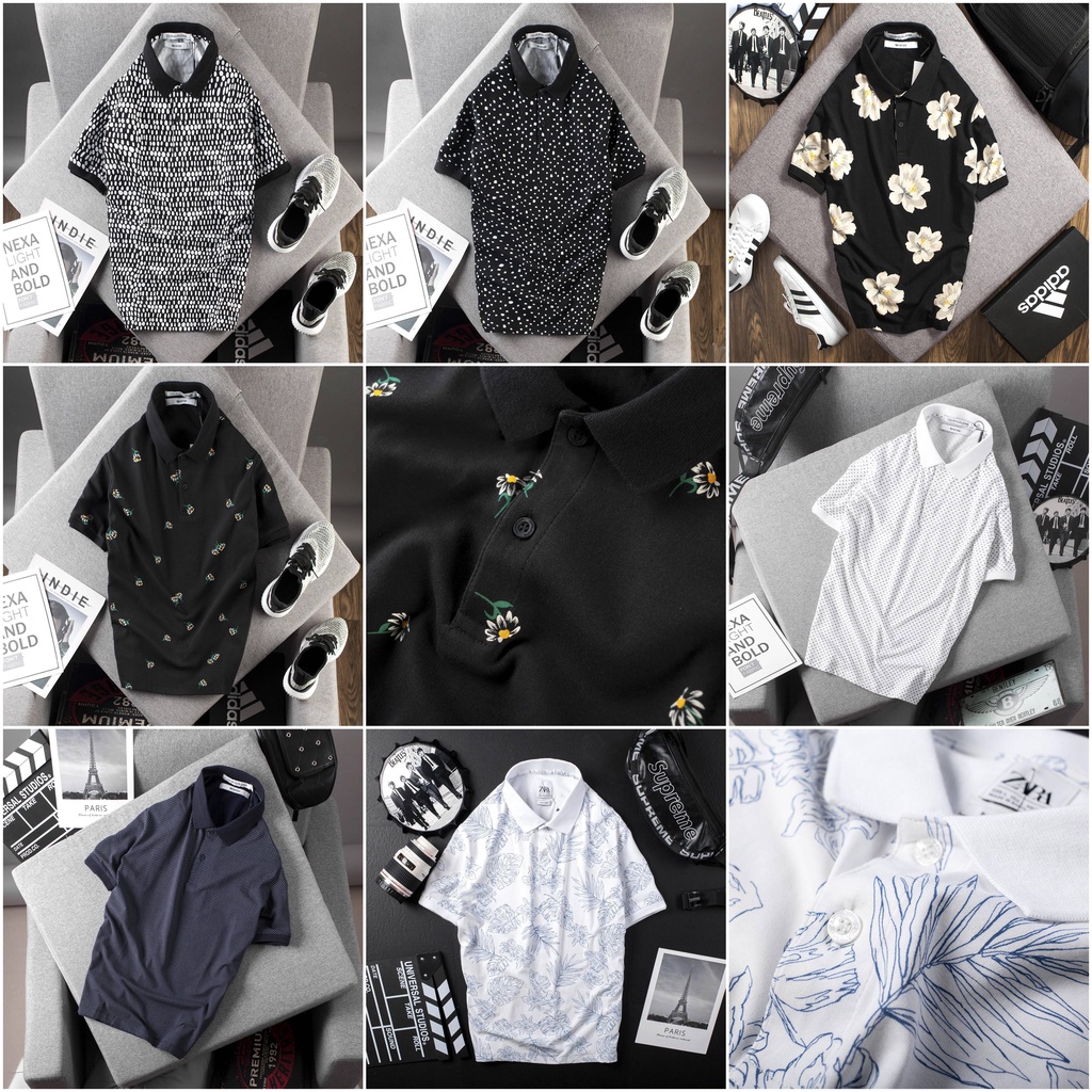 Áo Polo láng mịn họa tiết hoa siêu siêu đẹp luôn nhé mọi người ơi đẹpcháyhàng vài mã rồi anh em