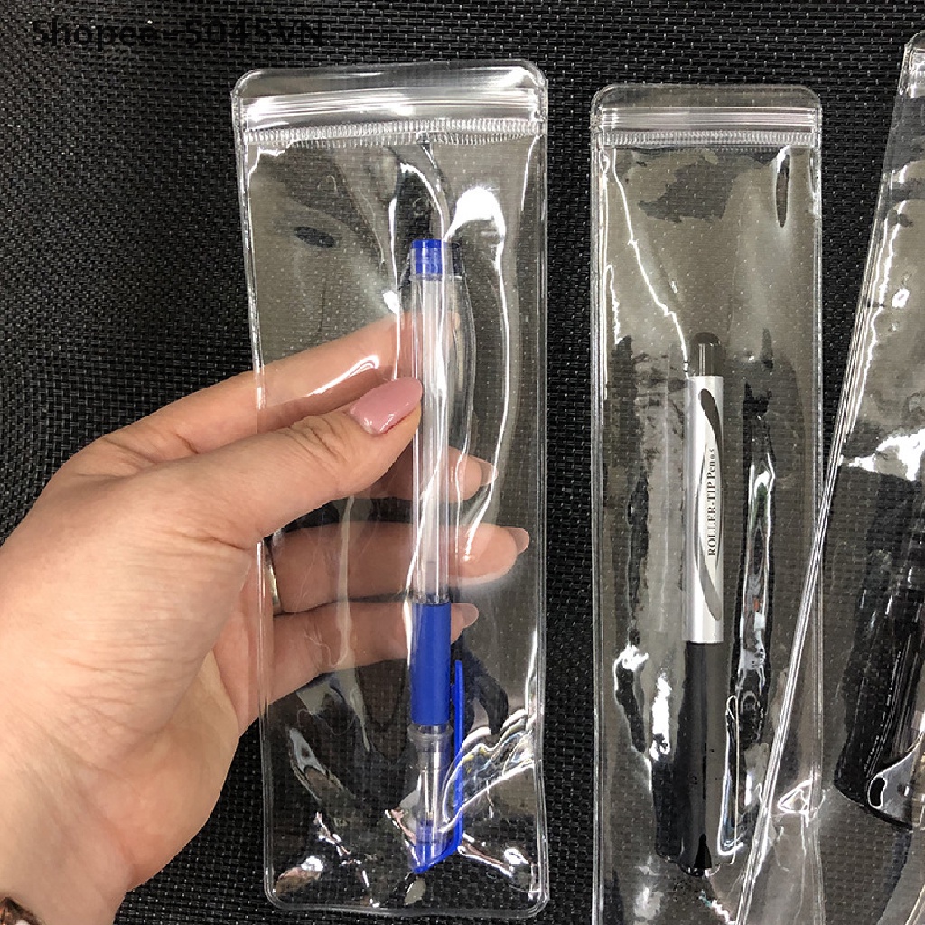 Bộ 11 Túi Đựng Đồng Hồ / Trang Sức Bằng Nhựa PVC Chống Bụi Có Khóa Kéo Tiện Lợi