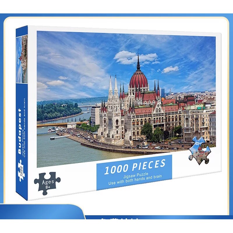 Tranh xếp hình cỡ lớn mẫu Budapest 1000 mảnh ghép thú vị chất lượng cao