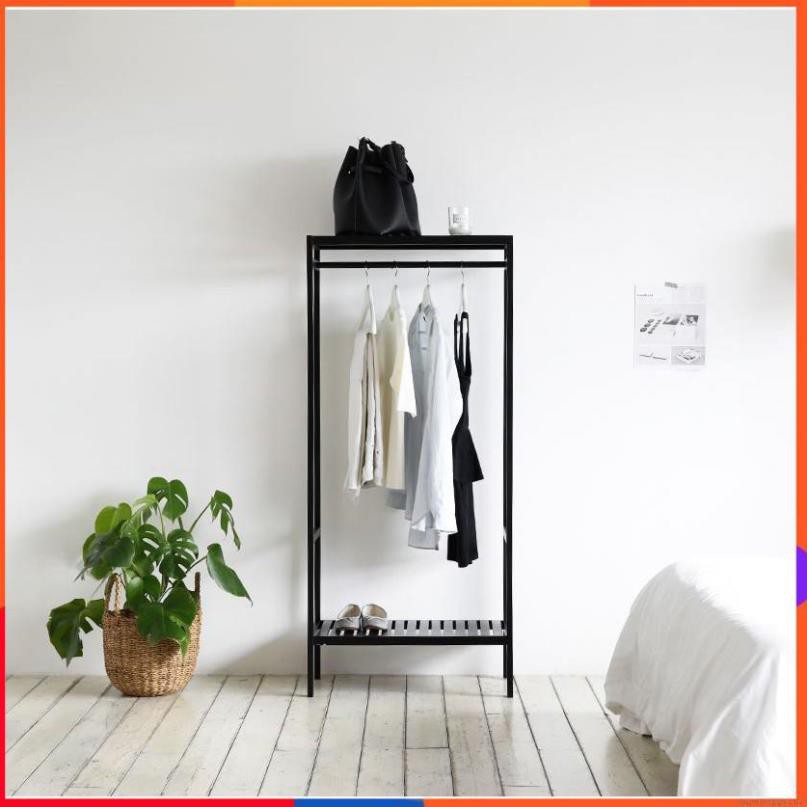 TỦ , KỆ TREO QUẦN ÁO 2 TẦNG 1 BUỒNG - GỖ THÔNG TỰ NHIÊN - 3 MÀU VÂN GỖ TRẮNG ĐEN