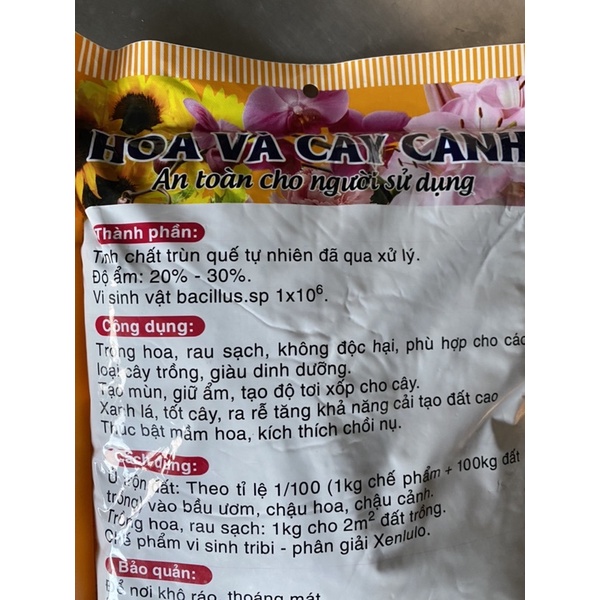 Phân trùn Quế nguyên chất chuyên dùng cho hoa &amp; cây kiểng (túi 2kg)