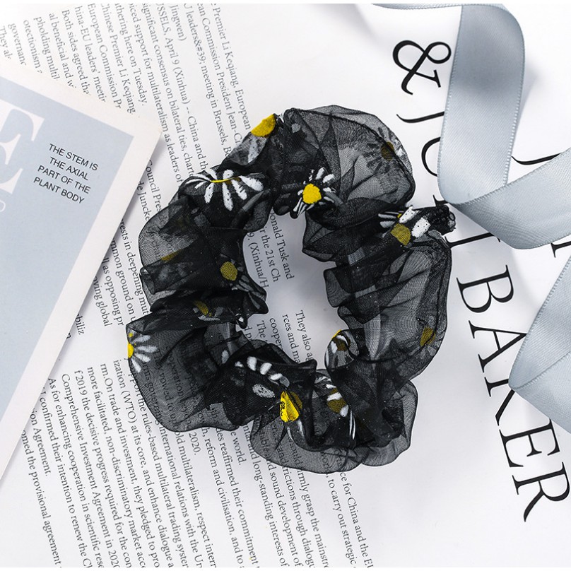 [Mã FASHIONCB231 hoàn tối đa 30K xu đơn 99K] INS Cúc Scrunchies Dây Buộc Tóc Hoa | BigBuy360 - bigbuy360.vn