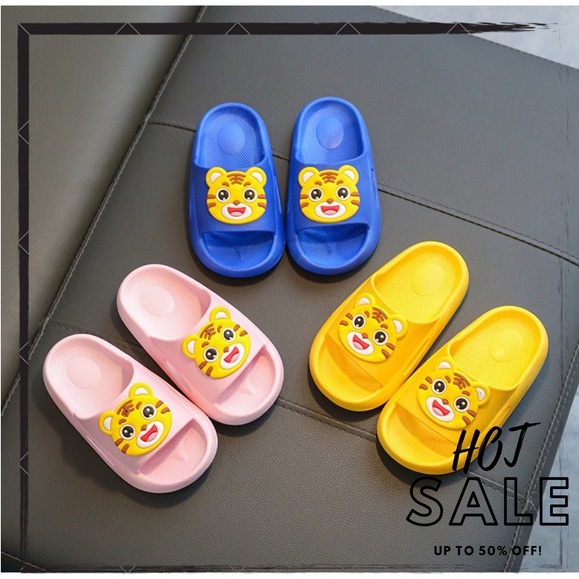 Dép lê quai ngang cho bé trai bé gái hình Hổ, dép nhựa xốp chống trơn trượt Tula Store