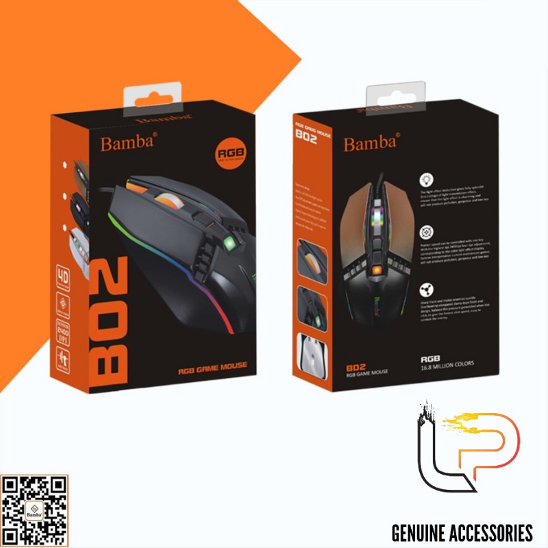 CHUỘT CHƠI GAME BAMBA B02 - MOUSE BAMBA B02 CHUYÊN GAME RGB