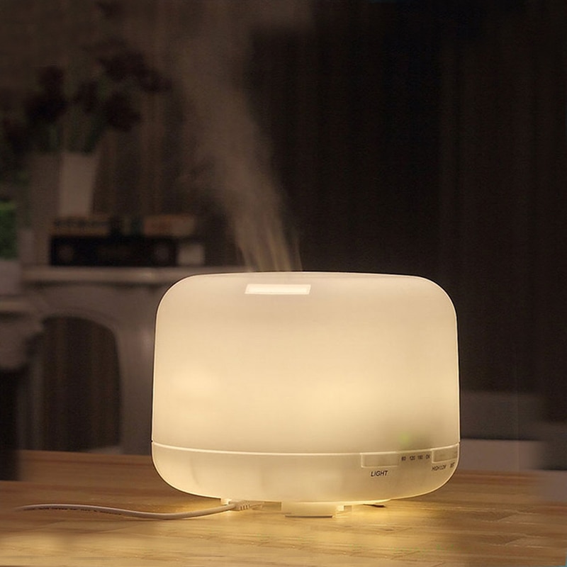 500ml Ultrasonic Air Humidifier Aroma Diffuser with 7 color led Lights Electric Aromatherapy Essential Oil