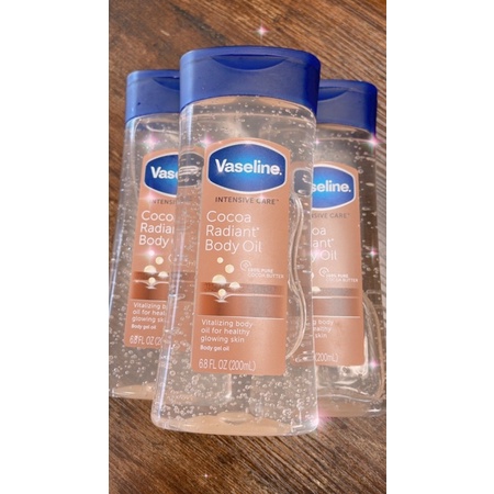Vaseline Cocoa Radiant Body Oil- Dưỡng Ẩm Vaseline toàn thân dạng Gel Oil