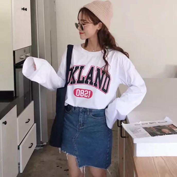 Áo thun dài tay OKland cotton 4 chiều freesize dưới 70kg rẻ đẹp - Hàng nhập khẩu - Áo Phông tay dài form rộng unisex | BigBuy360 - bigbuy360.vn