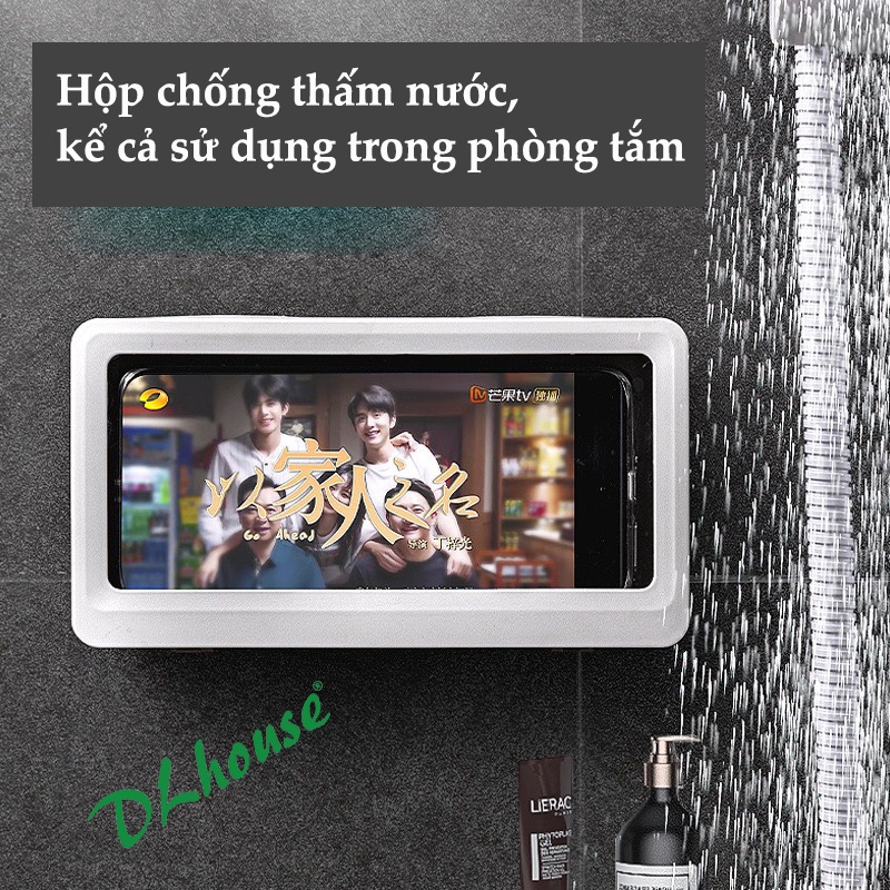 Hộp đựng điện thoại dán tường chống thấm nước ( Hàng có sẵn)