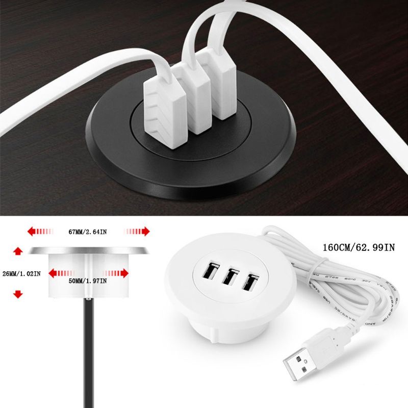 Bộ Chia 3 Cổng USB 2.0 5cm HUB Kết Nối Điện Thoại / Máy Tính Bảng Cho Văn Phòng / Nhà Ở