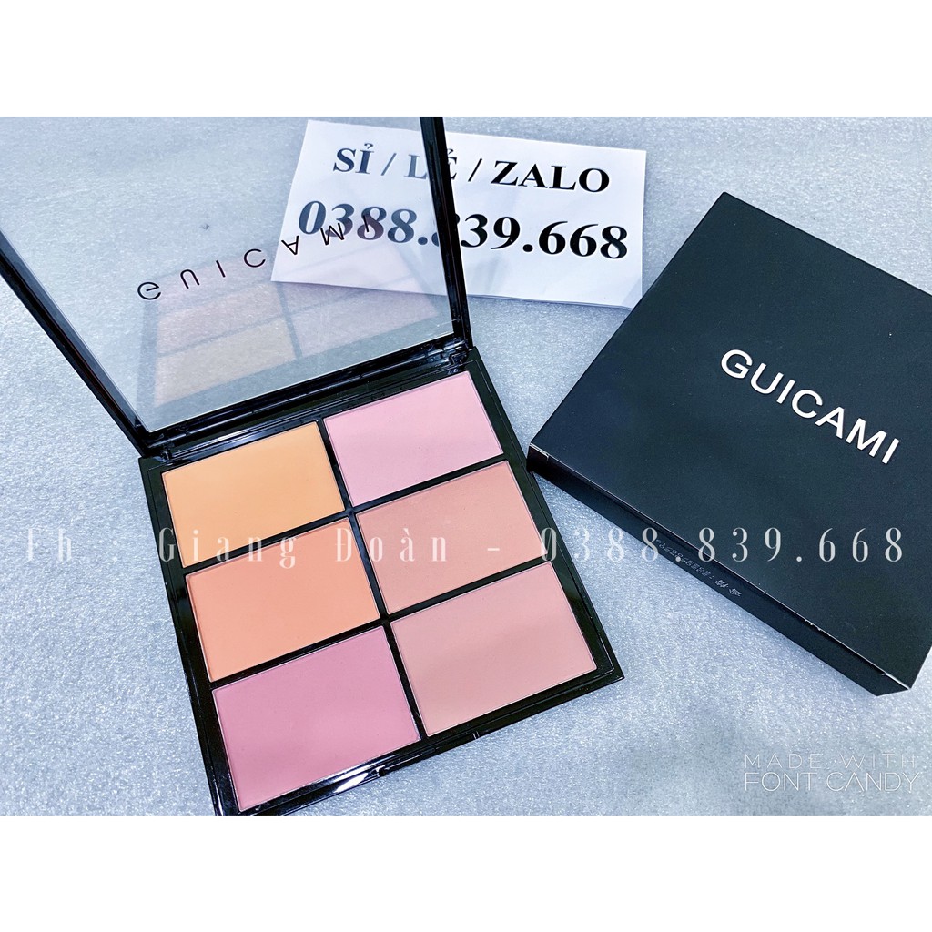 Bảng má guicami 6 ô Chất phấn mịn bám màu tốt | BigBuy360 - bigbuy360.vn