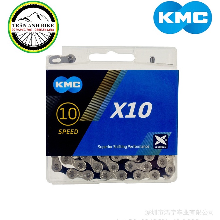 Sên xích xe đạp KMC 10 speed X10-116L - Full box chính hãng