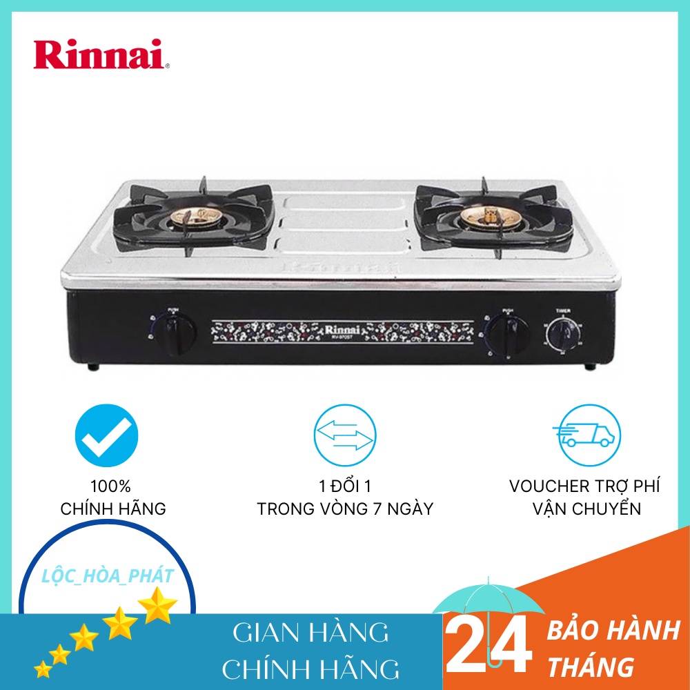 Bếp ga đôi Rinnai RV-970(ST) - Ngọn lửa xanh - Tiết kiệm ga - Hàng chính hãng