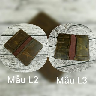 Ví bóp dài cầm tay nam nữ da bò thật handmade - nhiều màu