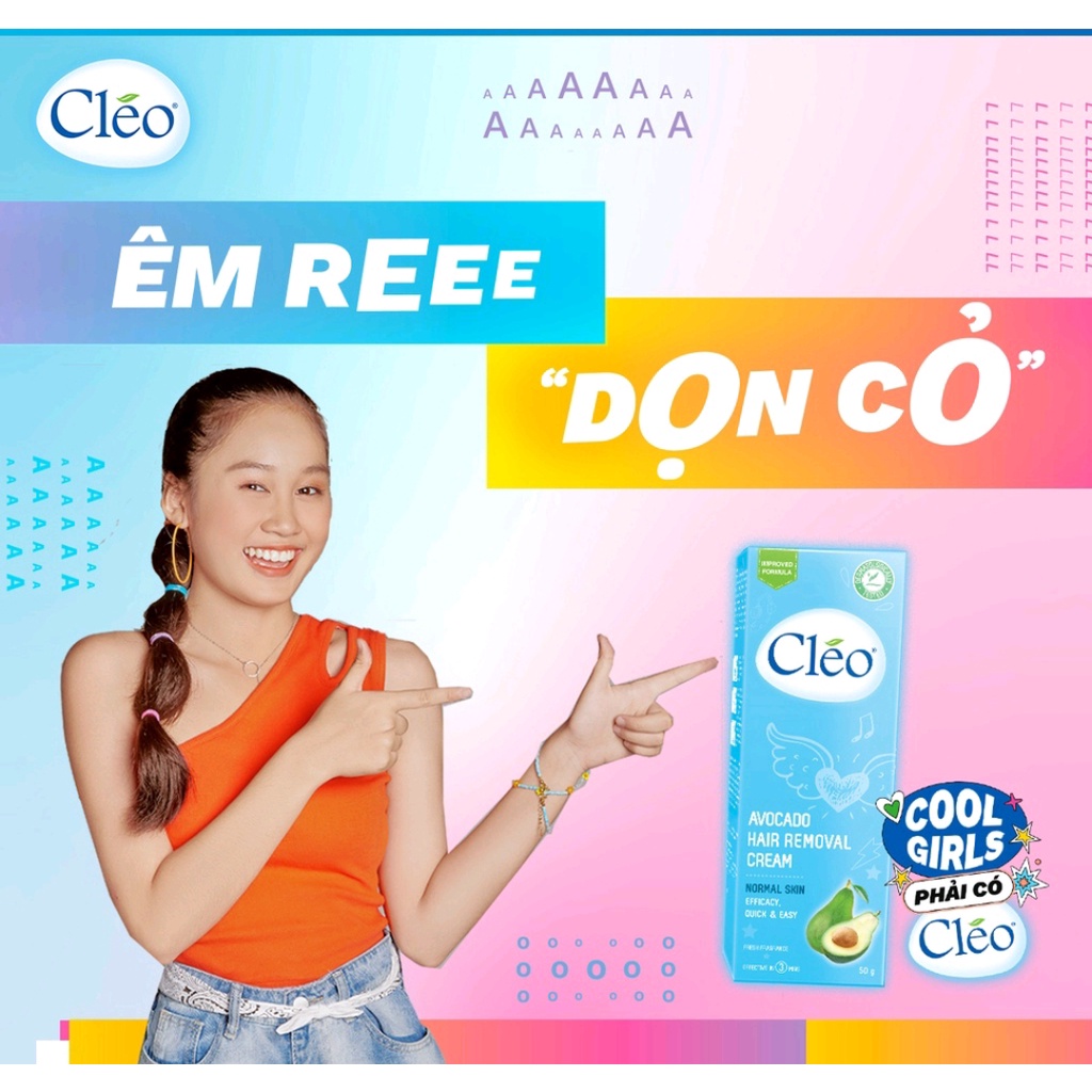 Kem Tẩy Lông Cho Da Thường Cleo Avocado Hair Removal Cream Normal Skin 25g/50g