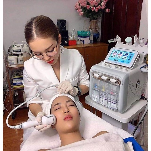 Máy H202, aqua, máy 6in 1 mầu xanh chuyên chăm sóc da chuyên sâu
