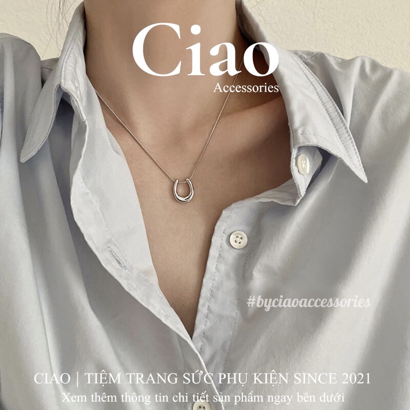 [HOẢ TỐC 1H] Dây chuyền /Vòng cổ titan không gỉ thiết kế hình chữ U đơn giản trendy Ciao accessories