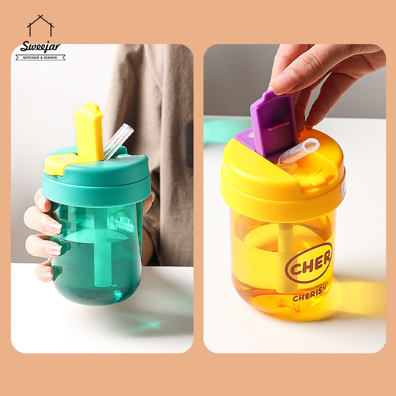 Cốc uống nước SWEEJAR bằng silicone PC chịu nhiệt tốt dung tích 300ml